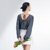 JOY SPEAKER Women's Round Neck Long Sleeve Loose Casual Blouse