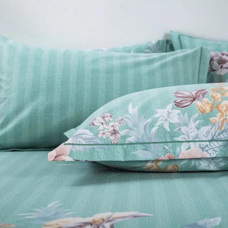Luxury King Queen Size Bed Duvet Coat Sheet Quilt Cover Set Thickened Pure Cotton Brushed Bedding Four-piece Set