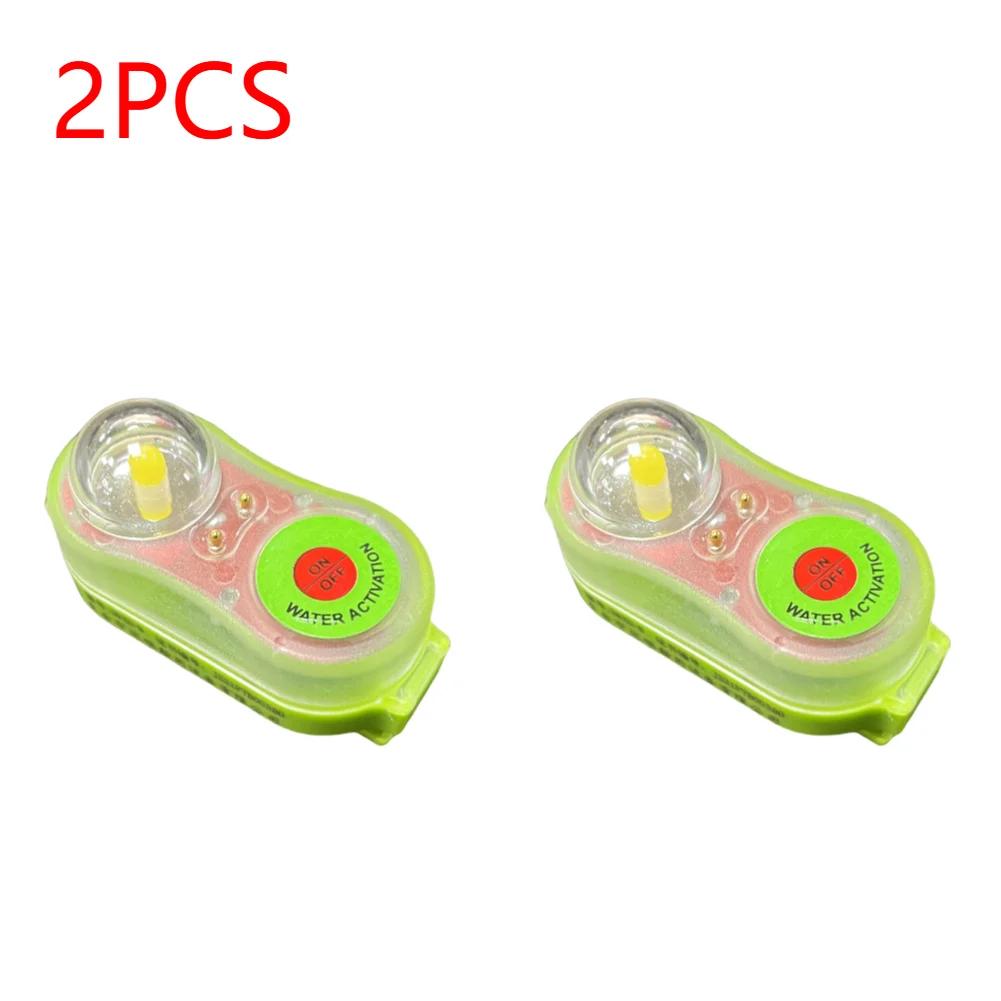 1-5Pcs LED Lithium Seawater Self-Lighting Light Life Jacket Light Waterproof Plastic Life-saving Vest Lamp For Adults Children