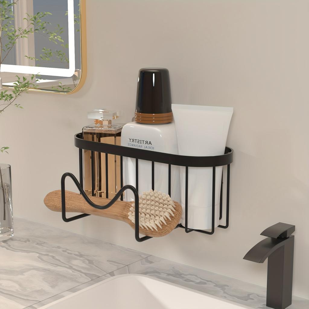 Soporte para Esponjas 2 en 1 de Acero Inoxidable para Fregadero de Cocina - Organizador Caddy Montado en Pared con Gancho Adhesivo y Ventosa, Perfecto para Esponjas, Cepillos