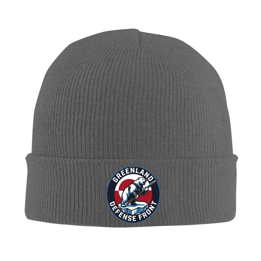 Men Women Unisex Greenland Defense Front Beanie Hats  Casual Knitting Hat Autumn Hippie Caps Custom Elastic Bonnet Hats