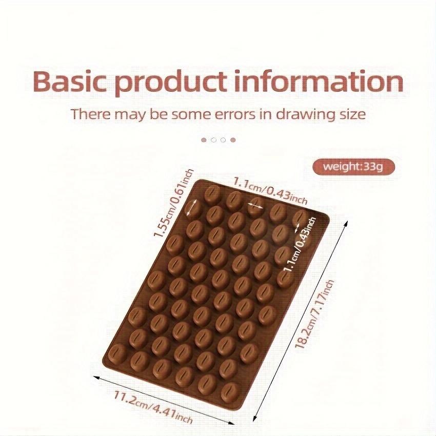 55-Mulden Silikon Kaffeebohnenform für Süßigkeiten, BPA-frei - Perfekt für Halloween, Weihnachten, Ostern, Thanksgiving - Küchen- & Esszimmer-Essential