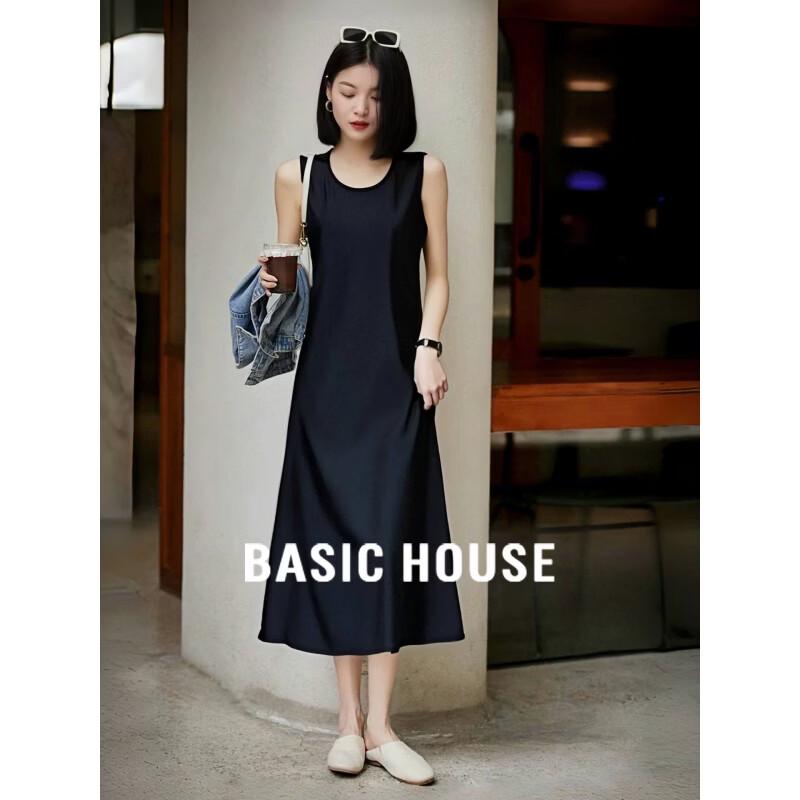 Basic House Women s Sleeveless A-Line Cami Dress M