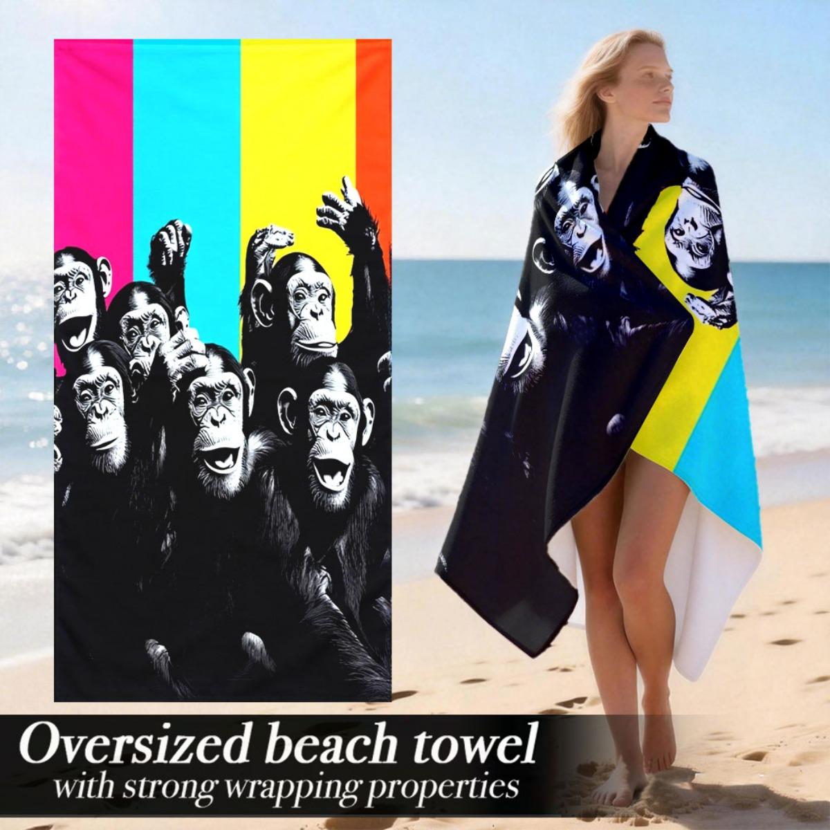 

Plush Absorbent Extra Large Lightweight Luxury Oversized Beach Towel | Strong Wrapping Properties, Suitable For Swimming, Polyes W40*H60(CM)