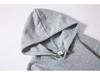 Unisex Fleece-Lined Thick Hooded Jacket - Solid Color, Trendy Autumn/Winter Style, Custom Logo Printing
