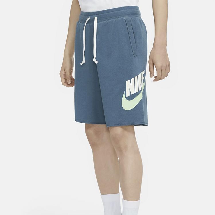 Nike Pantaloni scurți sport cu șnur cu imprimeu logo literă Bărbați Funduri Albastru AR2376-058