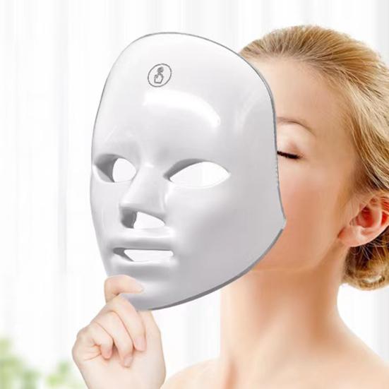 LED Photon Therapy Mask Red Blue Light Facial Device for Acne Wrinkle Reduction Rechargeable Anti-Aging