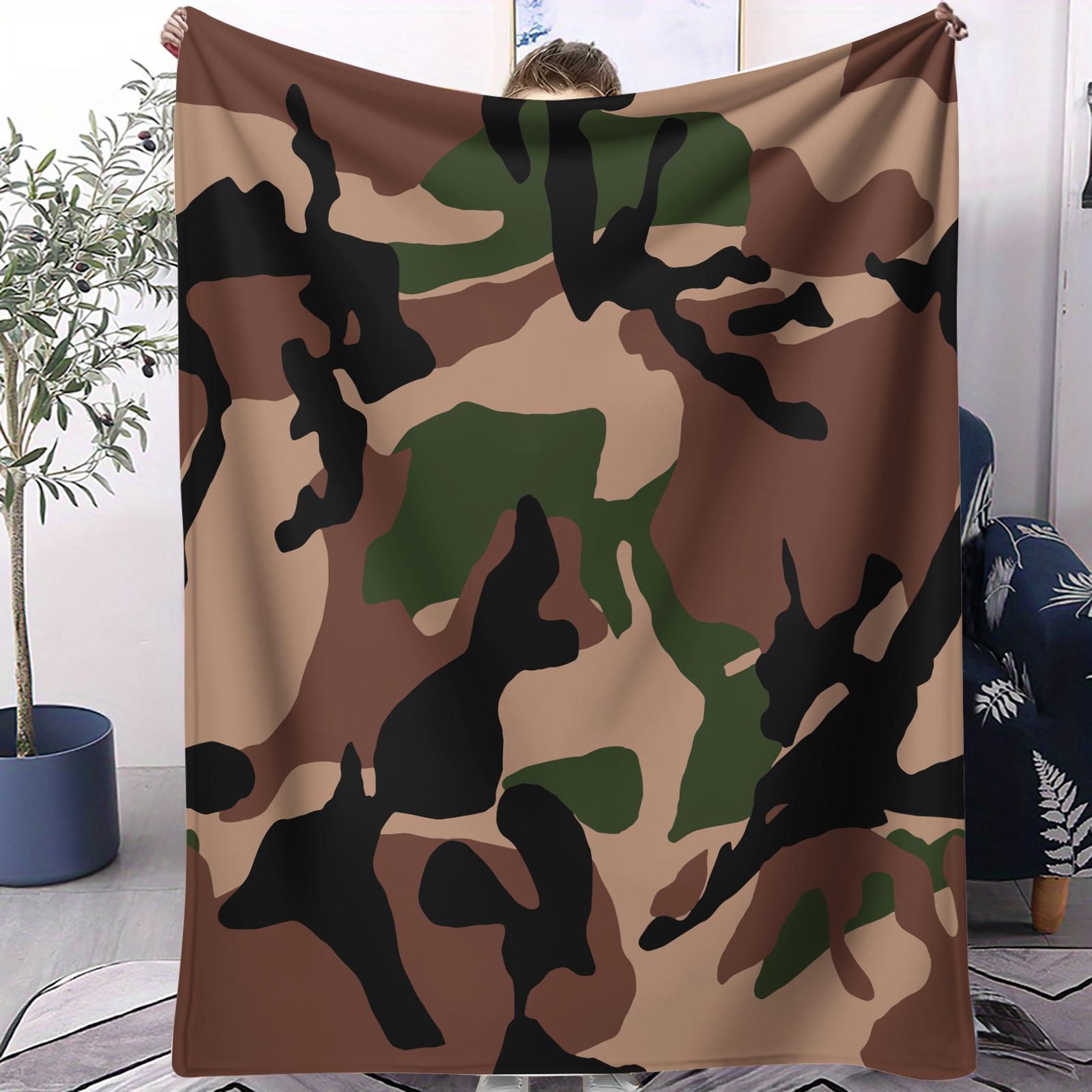 Leaf camouflage realistic forest navigation camouflage air condition decorative blanket comfortable outdoor enthusiast blanket 70x100cm