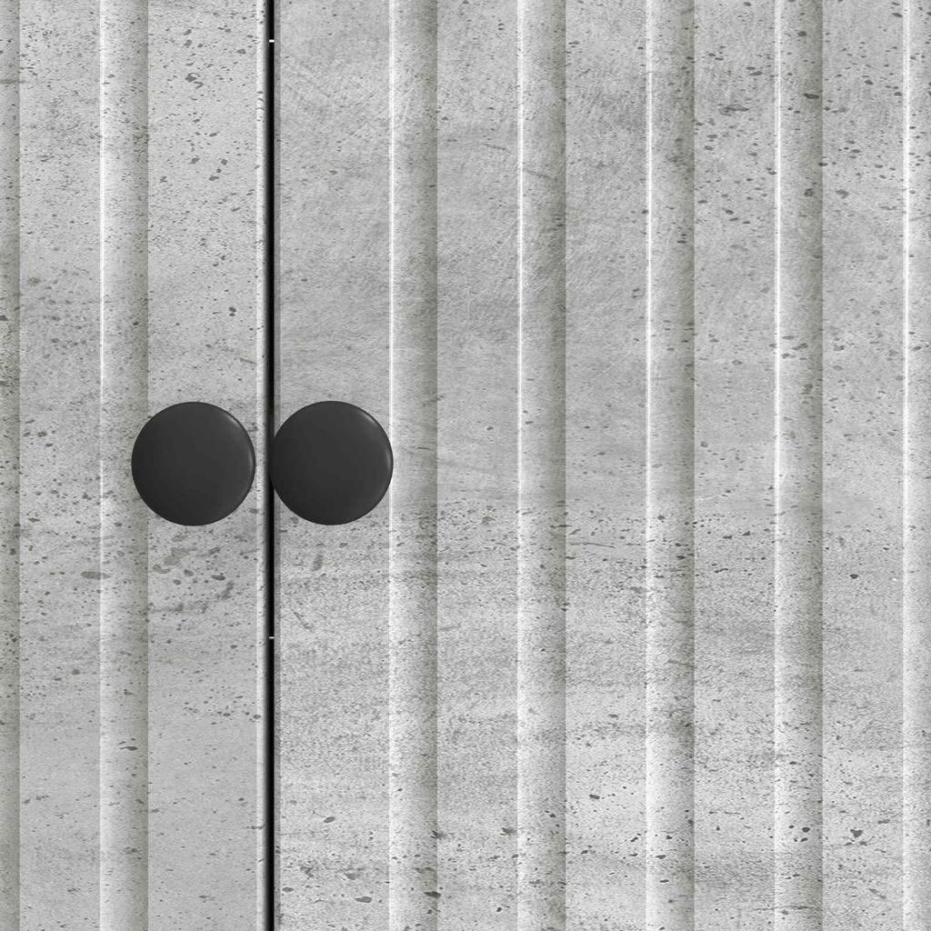 Sideboard Concrete Grey 89 x 34.5 x 80 cm Particleboard