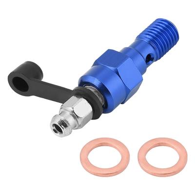 Banjo Bolt Nipple, Banjo Bolt Bleed Screw, M10x1.25mm Motorcycle Brake Master Cylinder Caliper Bleed