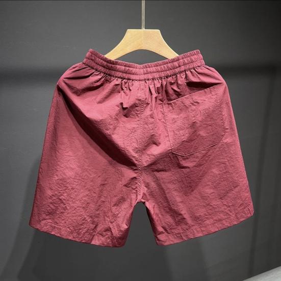 Outdoor Casual Basketball Shorts Elastic Drawstring Pockets Short Color Pants Solid Waist Letter Print Wide Leg Sport Shorts Streetwear