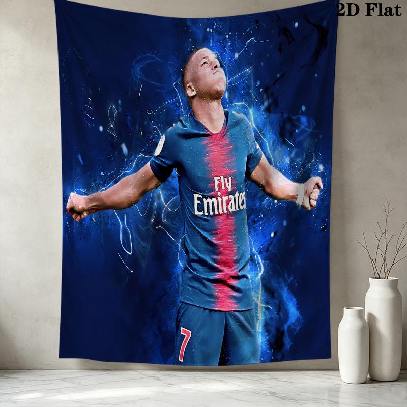 Mbappe Wall Tapestry Aesthetic Wall Hanging Printed Fabric Blanket Decorative Tapestries For Bedroom Living Room Home Decor