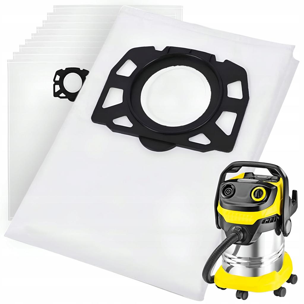 10x BAGS for KARCHER WD4 WD5 WD6 MV4 MV5 MV6 Premium VACUUM CLEANER + FILTER