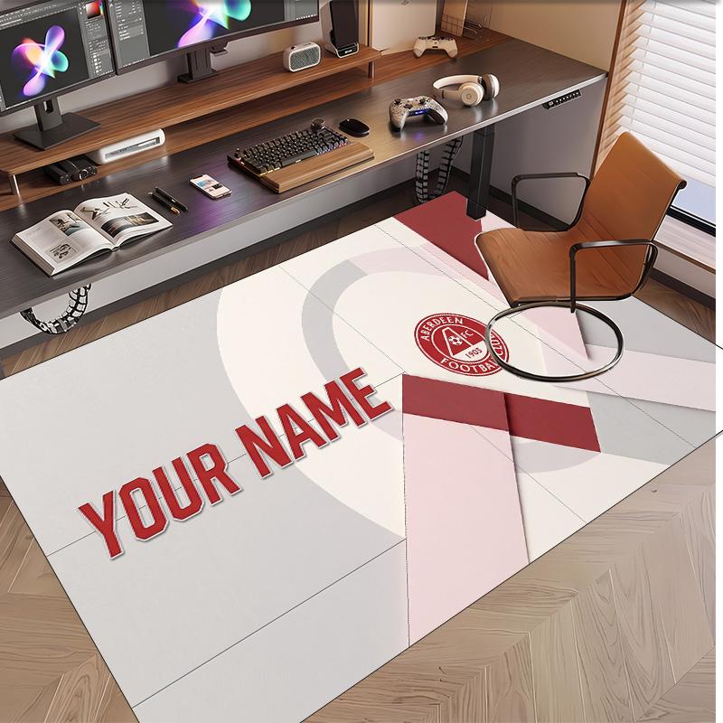Personalized Crystal Velvet Carpet Aberdeen FC Pattern Non Slip Floor Rug