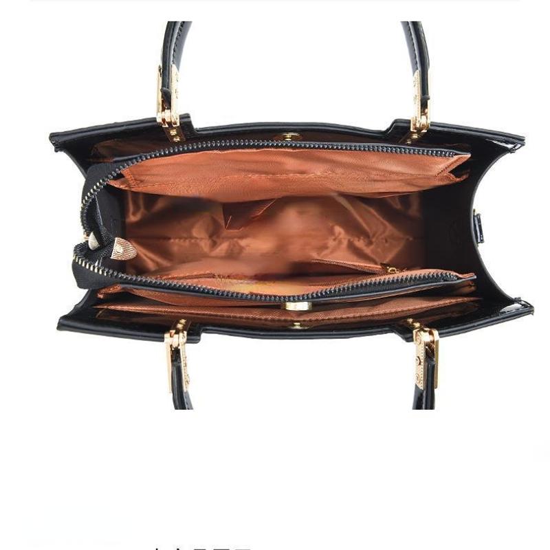 Damen Europäische und amerikanische Umhängetasche aus Lackleder, glänzende Damenhandtasche