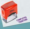 Printtoo Completed Together Self Inking Rubber Stamp Pre,Inked Office Stamp, Home Office Business Stationery, 38 x 14 mm,