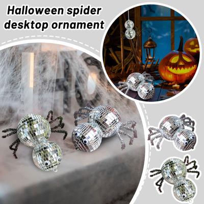 -Shaped Disco Ball Halloween Decorative Ornament With Silk Thread, Hanging Disco Decor For Party,Room,Home, Retro Reflective Mirror Ball, Disco Orn