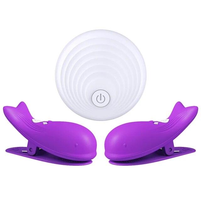 Electric Nipple Clamp Breast Massage Female Masturbation Stimulate Clit Adult Games Erotic Accessories Sex Toys For Women Couple