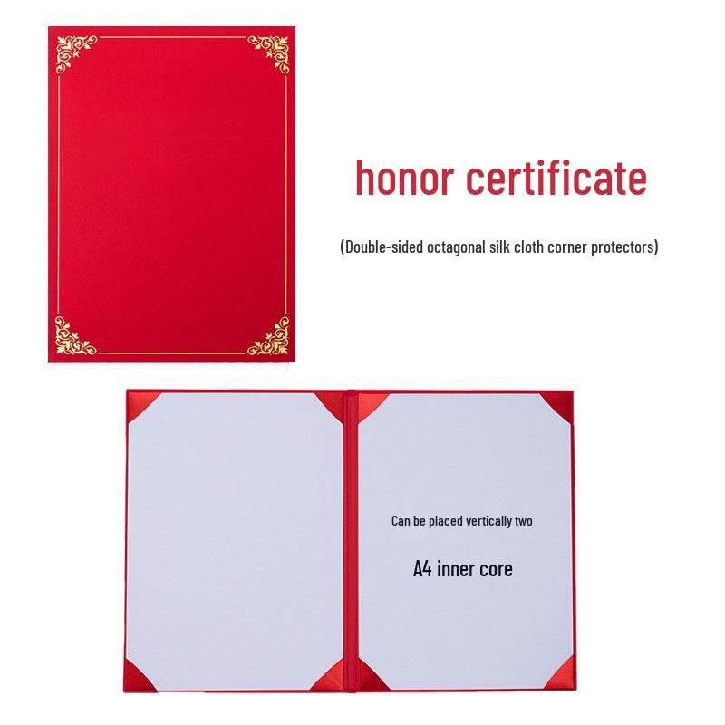 Cross-border Pearlescent Hardcover Blank Award Certificate Cover - High-grade Protective Customizable Shell