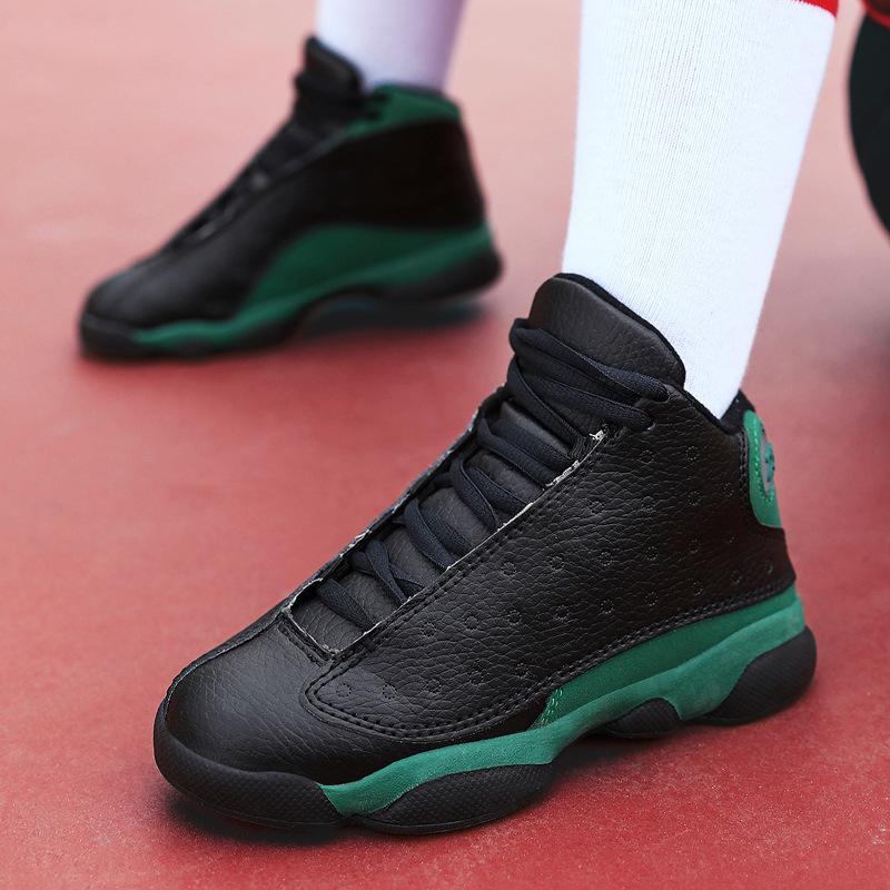 Four Seasons Boys Basketball Shoes Children's Medium Help Lightweight Sneakers Student Running Shoes Boys Sneakers Travel Shoes