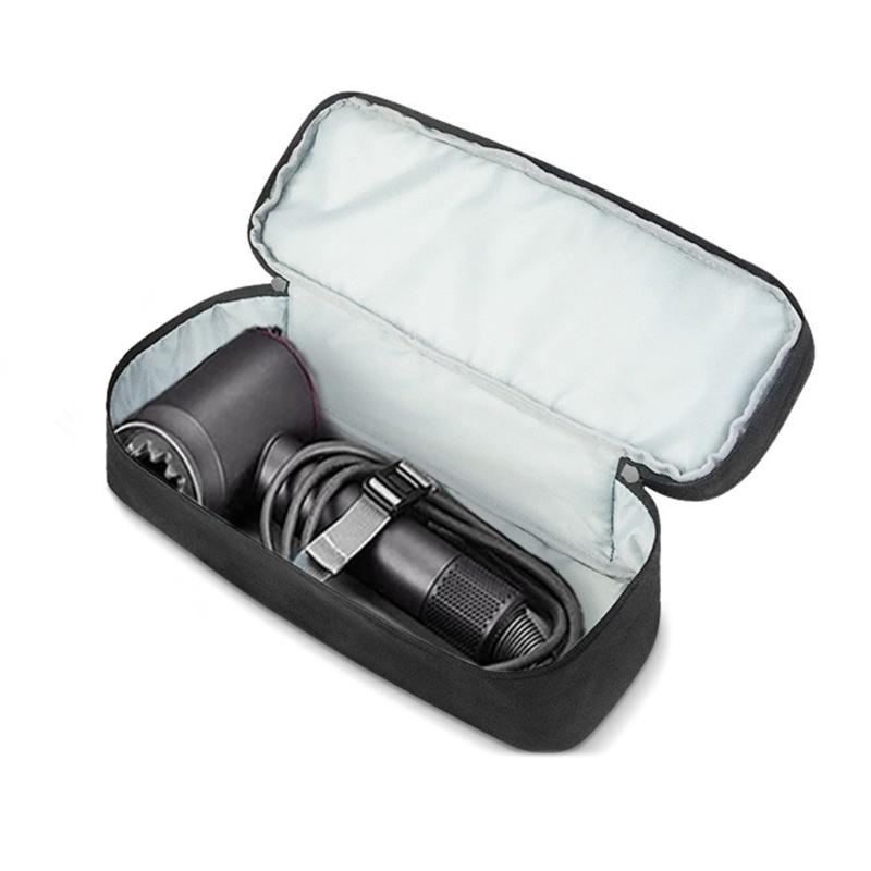 Double-layer Hair Dryer Carrying Case Portable Travel Storage Bag Universal Zipper Organizer Bag for Hair Curler Tools