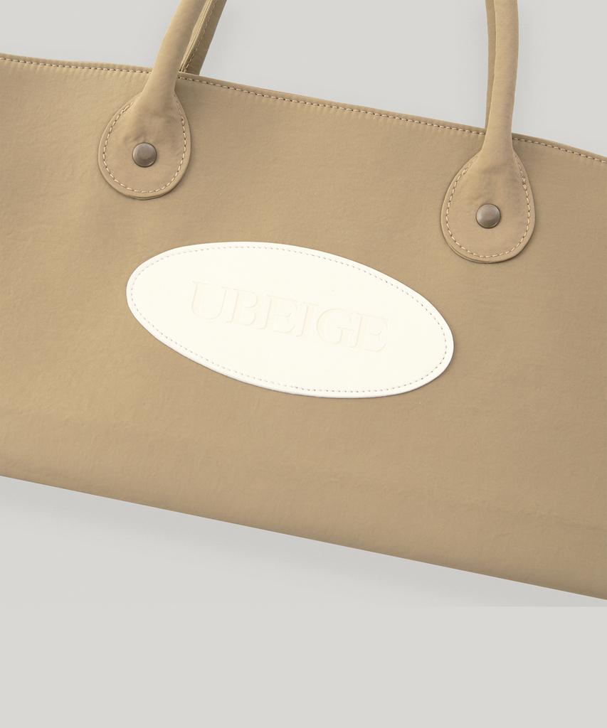 Ubeige Nylon Patch Tote Bag (Beige)