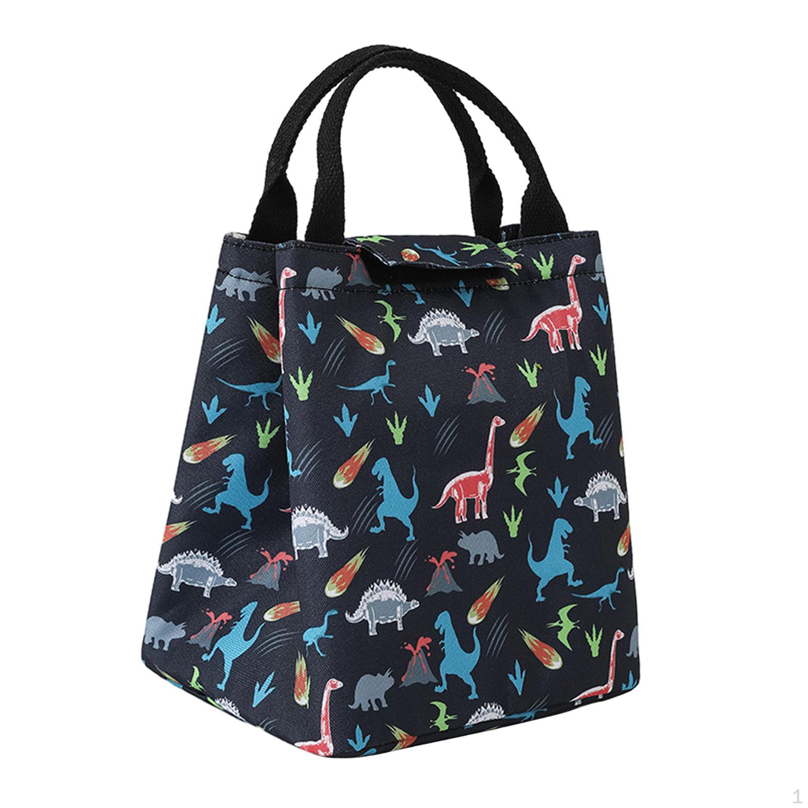 

Food Insulated Tote Bag Lunch Container Warmer with Double Handles Carrier Black