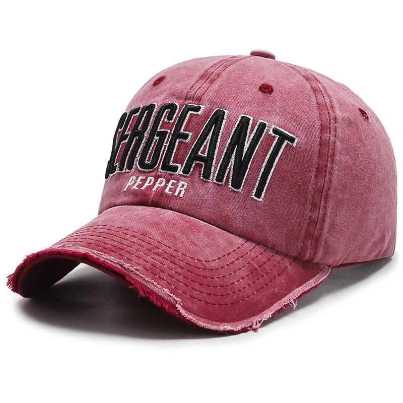 

Denim Baeball Cap For And Women Trendy Korean Style Wahed Vintage Embroidered Lettering Ditreed Dad Hat Spring Adjustable