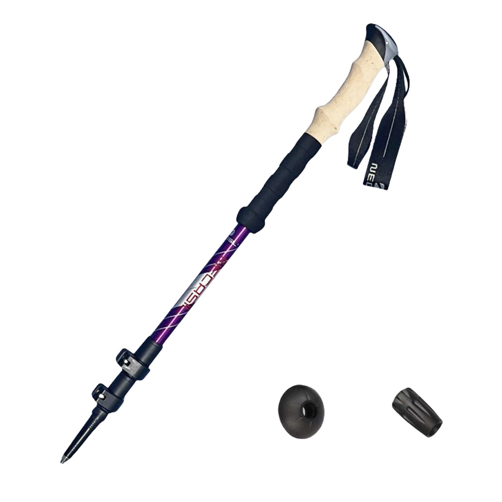 

Регулируемые треккинговые палки для ходьбы, легкая походная палка, телескопическая скалолазная палка для мужчин и женщин фиолетовый