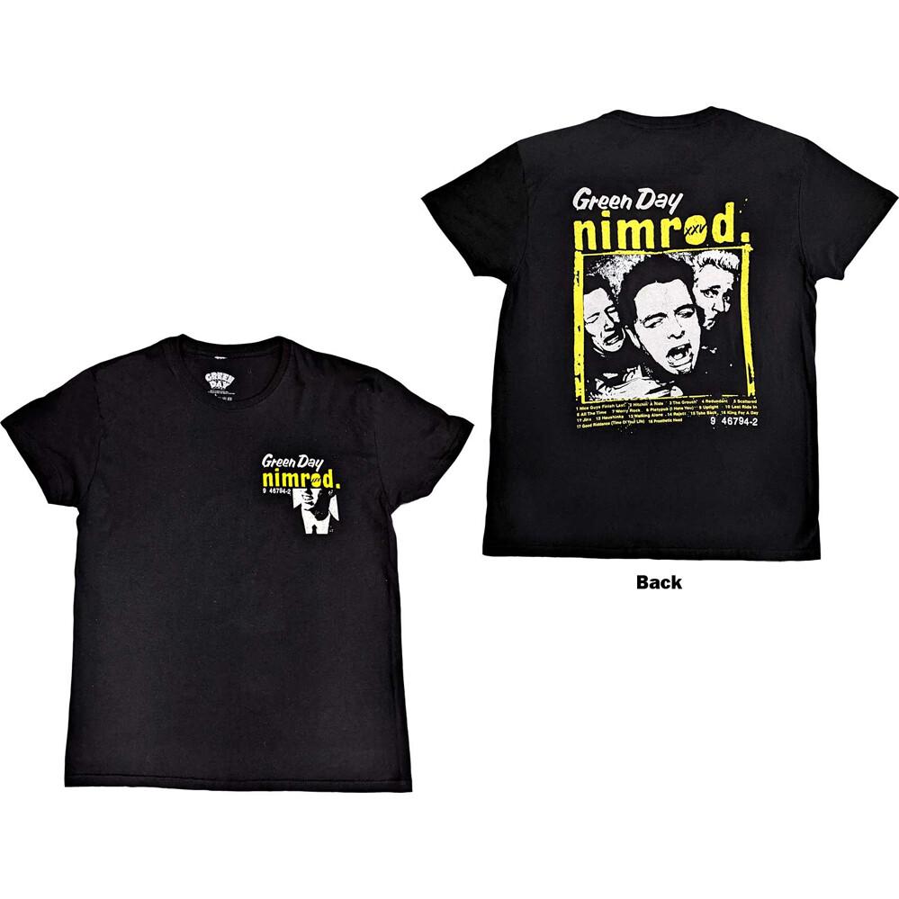 Green Day. - Nimrod Breastprint with Back Print - Black T-shirt XXXL