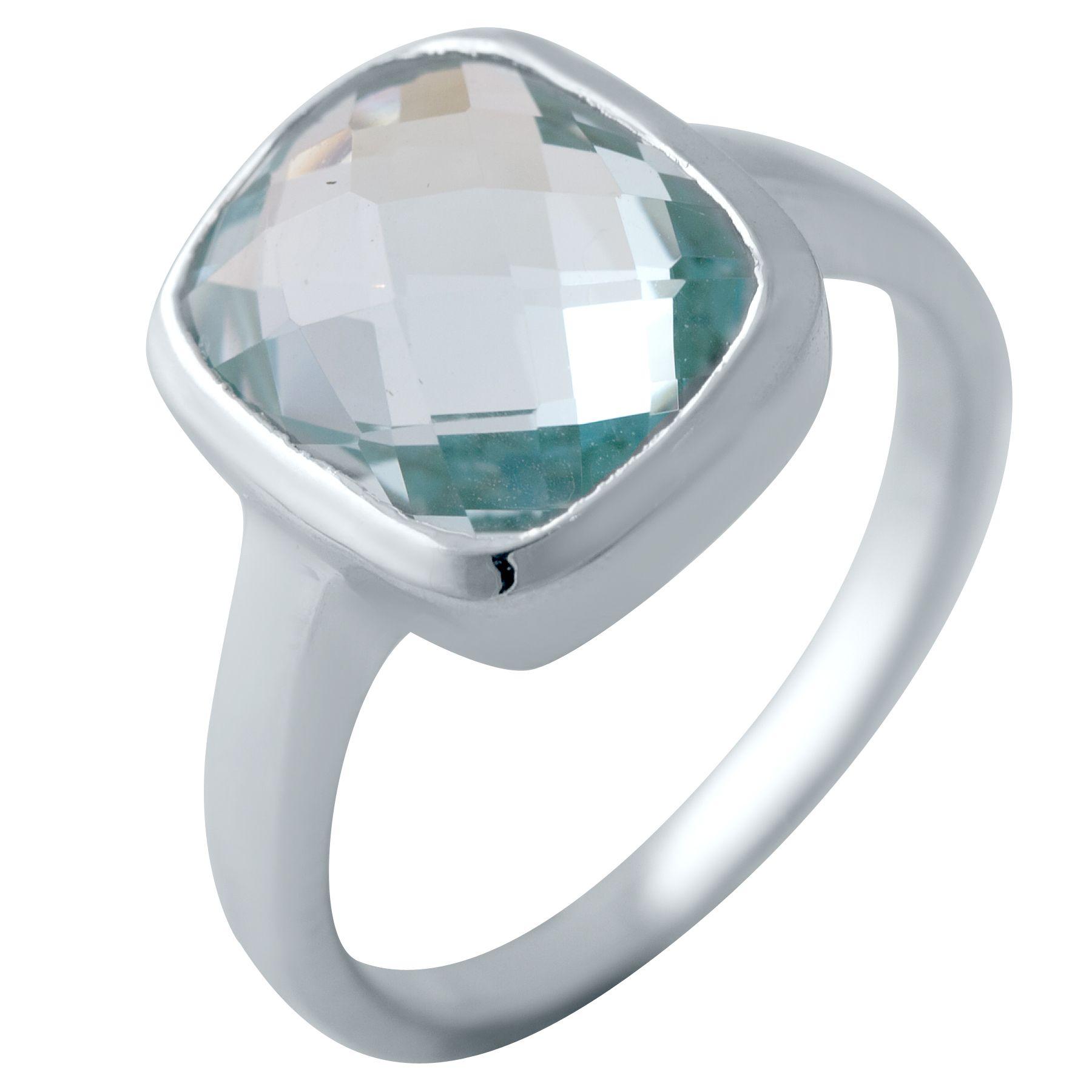 Bague en argent avec topaze naturelle 6,075 ct (2042600) 4,63 gr. 925 échantillons