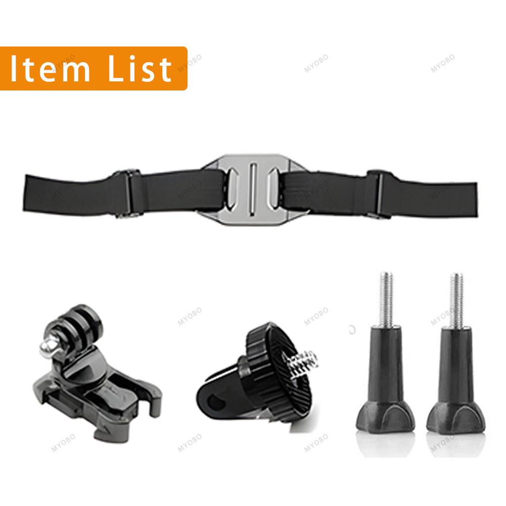 Helmet Strap Mount for Gopro for Cycling Bike Vented Helmet Strap Head Belt Holder for Insta360 Osmo Action Camera Accessories