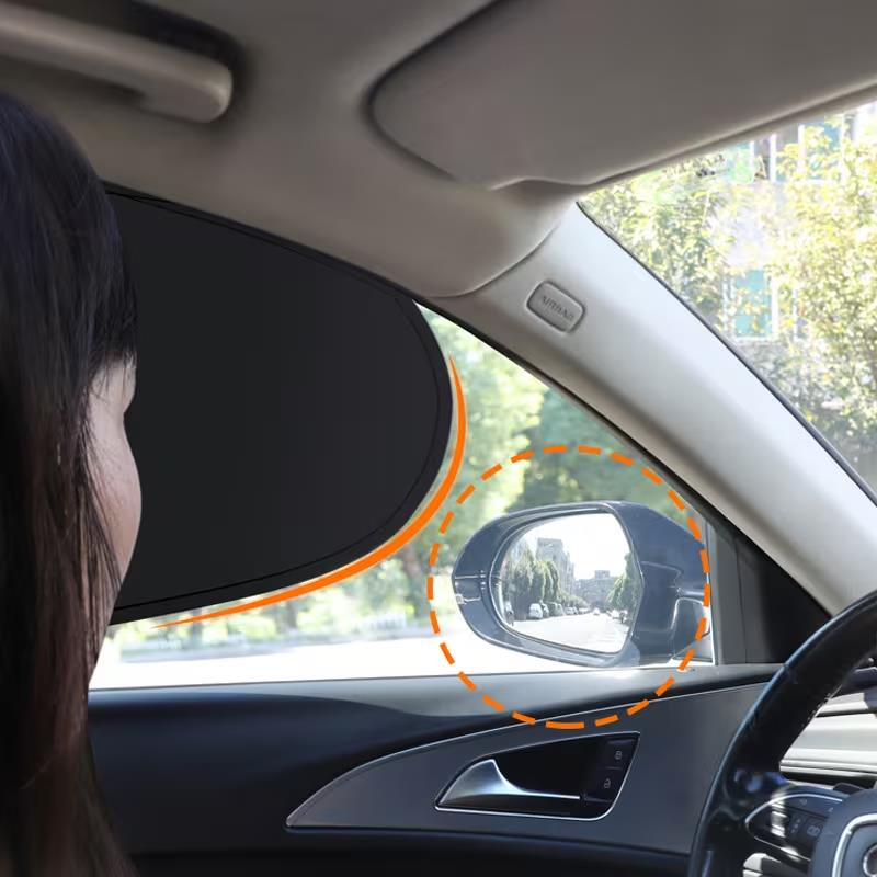 2pcs Car Front Seat Sunshades – Electrostatic Film, Heat Insulation, Traceless, Clear View