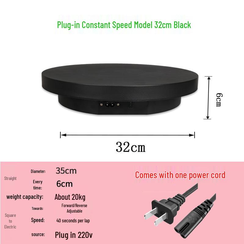 Automatic Rotating Display Stand for Live Streaming, E-commerce, Figurines, and Panoramic Photo/Video Shooting