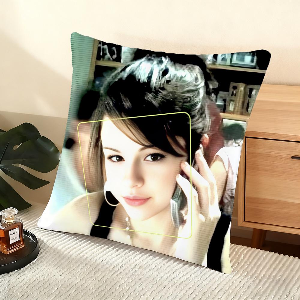 S-Selena Gomez Cushion Cover Soft Short Plush Pillow Cover Smooth Cozy Texture Aesthetic Cushion Case Home Decor
