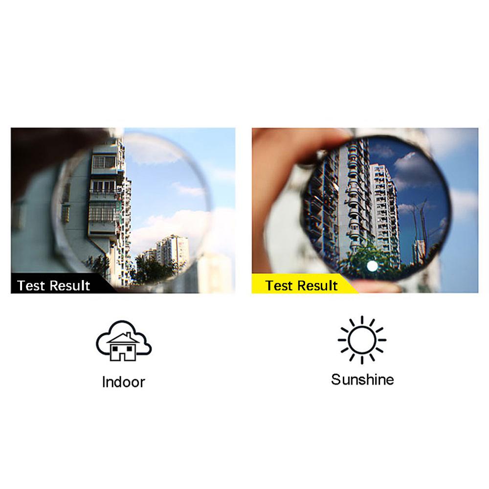 Фотохромні окуляри для читання зі зміною кольору Замовна діоптрія +Rx -Rx Металева оправа Сонцезахисні окуляри UV400 для міопії гіперметропії з футляром