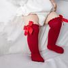 Kids Socks Toddlers Girls Big Bow Knee High Long Soft Cotton Lace Baby Kniekousen Meisje  Children Clothing Baby Stuff