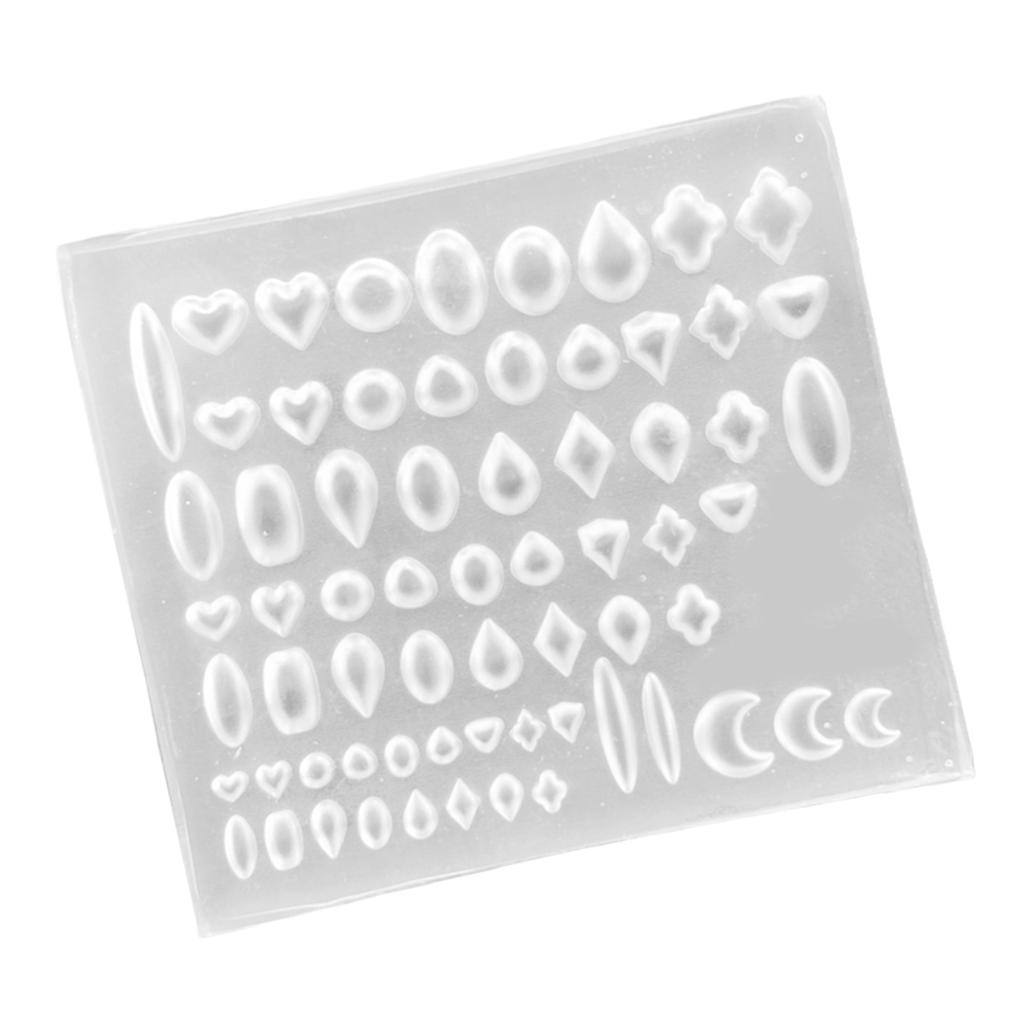 Smooth Surfaces Silicone Gems Molds Crafting Moulds Suitable for Effortless Nail Art Projects and Additional Crafts