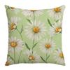 Summer Chrysanthemum Pillowcase Green Plant Flower Polyester Printed Sofa Cushion