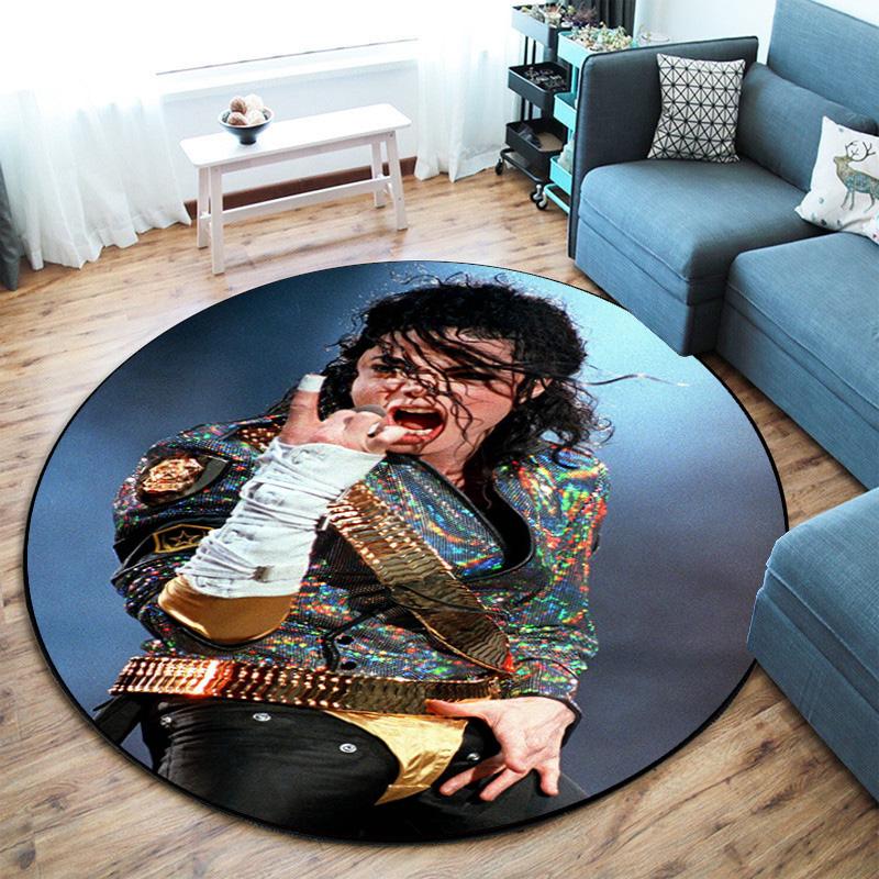 Renowned American Grammy Award Winning Singer Michael Jackson's Circular Carpet Is Soft, Home, Bedroom, Door Mat Decoration, and Non Slip Carpet F1
