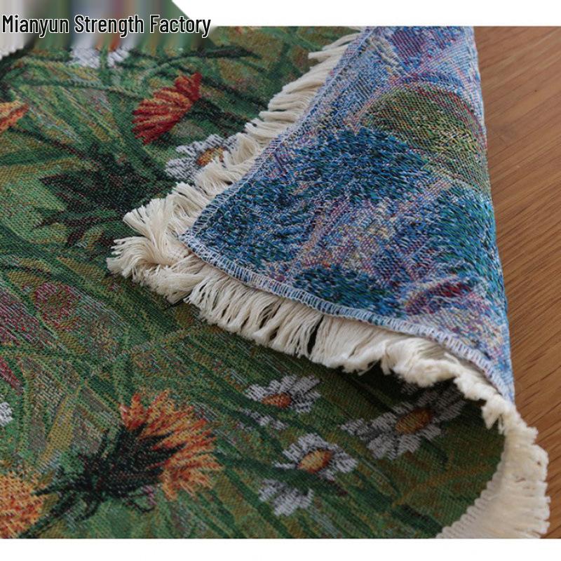 Bohemian Cotton Thread Nordic Table Runner: Retro American Country Mori Style for Coffee Table & TV Cabinet