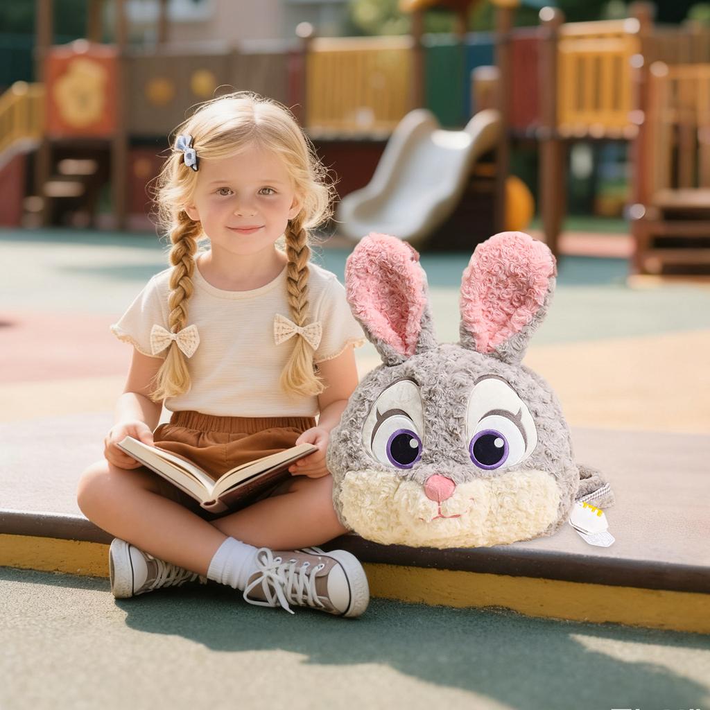 Plush Doll Backpack Big Head Doll Bag Creative And Cute Children's Storage Backpack