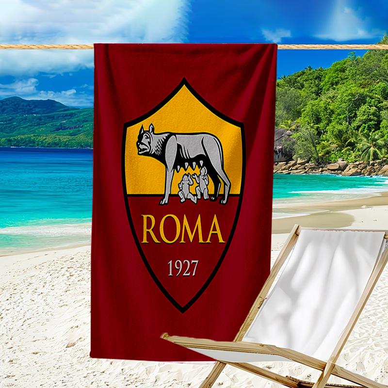 Beach Towel with Rome logo Pattern - soft,absorbent,machine washable Lightweight&Modern,swimming,Travel Essentials