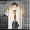 Summer Funny Animal 3D Print T-Shirts Streetwear Men FashionCasual Oversized O-Neck Short Sleeved T Shirt Tees Tops Clothing