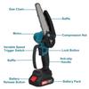 88VF 6 Zoll Bürstenlose Elektrische Säge Mini Kettensäge Batterie Display Holz Cutter Beschneiden Garten Power Tool Für Makita 18V batterie