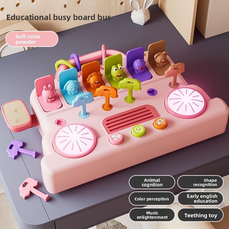

Busy Bus Educational Toy For Toddlers With Multifunction Cognitive Learning Tool