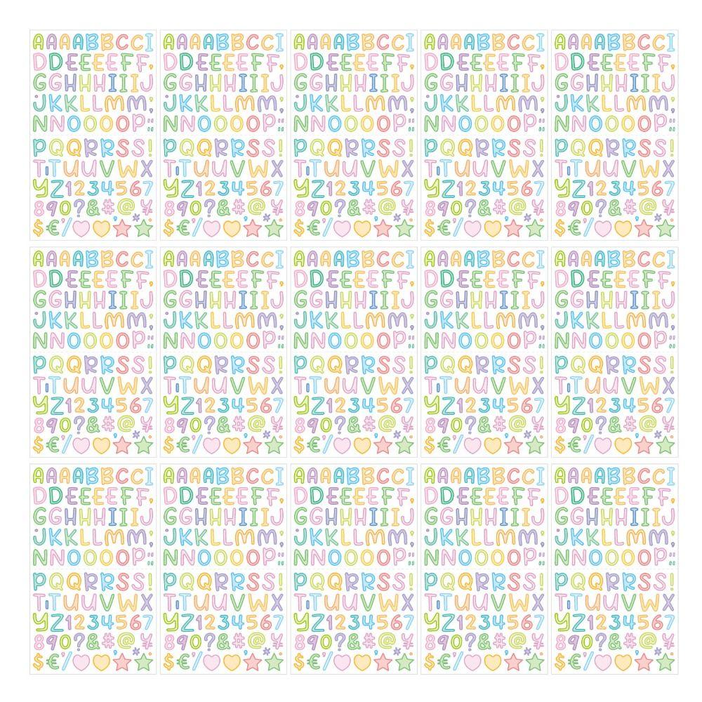 Cartoon Cartoon Initial Alphabet Paster 26 Letter Number Stickers  Hand Ledger Materials