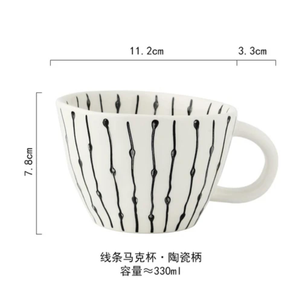 330ml Ceramic Mug with Handle Coffee Cup Afternoon Tea Cup Milk Tea Cups Milk Mug Coffee Mugs Drinkware Teacup Water Cups