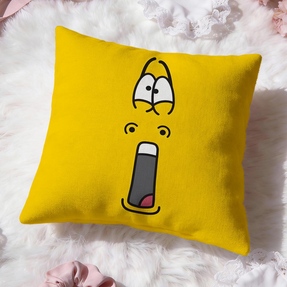 Cute L-LarvaS Cushion Cover Premium Comfort Reversible Pillow Cove -Two in One Design for Any Room & Car Interior