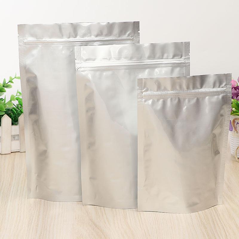 10 szt. Aluminiowa folia Mylarowa Torba Stojąca z Zamknięciem Zip Samozamykająca się Nacięcie do Rozdarcia Wielokrotnego Użytku Doypack Saszetki na Jedzenie Przekąski Czekoladę